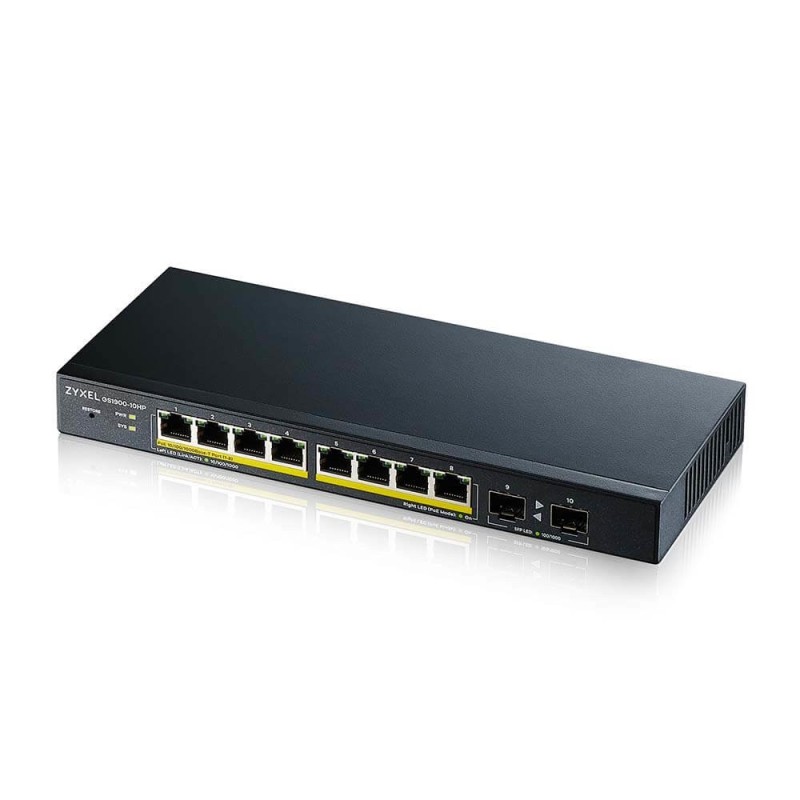 ZyXEL GS1900-10HP 10-Port smart managed 77W PoE+ Switch